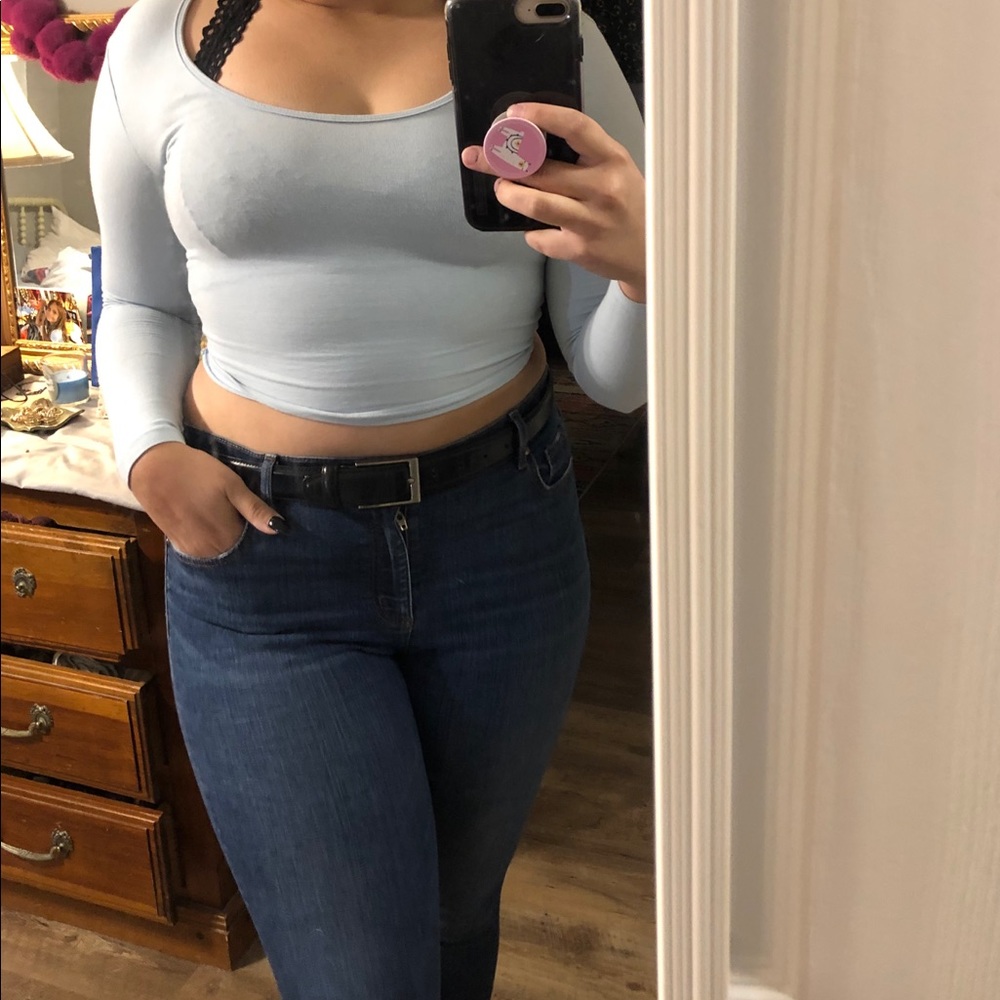 American Apperal long sleeve crop top